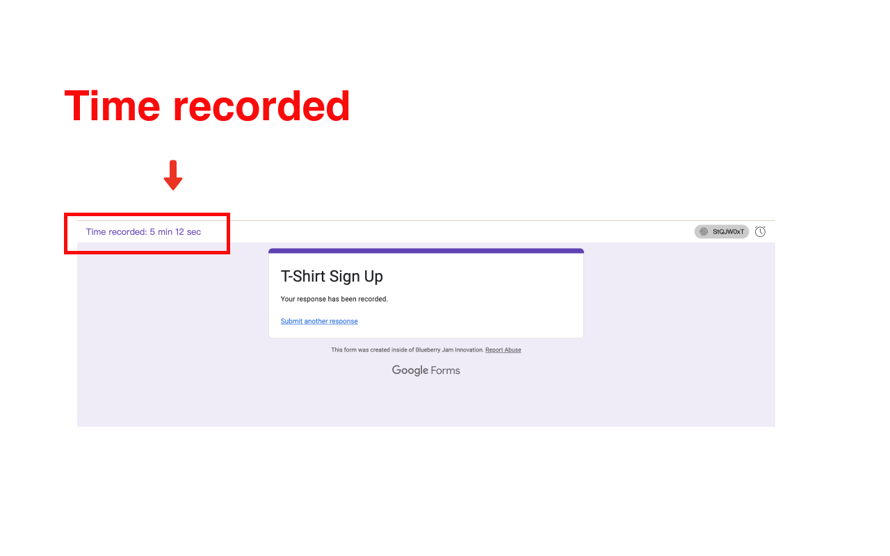 Google Forms Timer - User form completion time tracking and recording feature