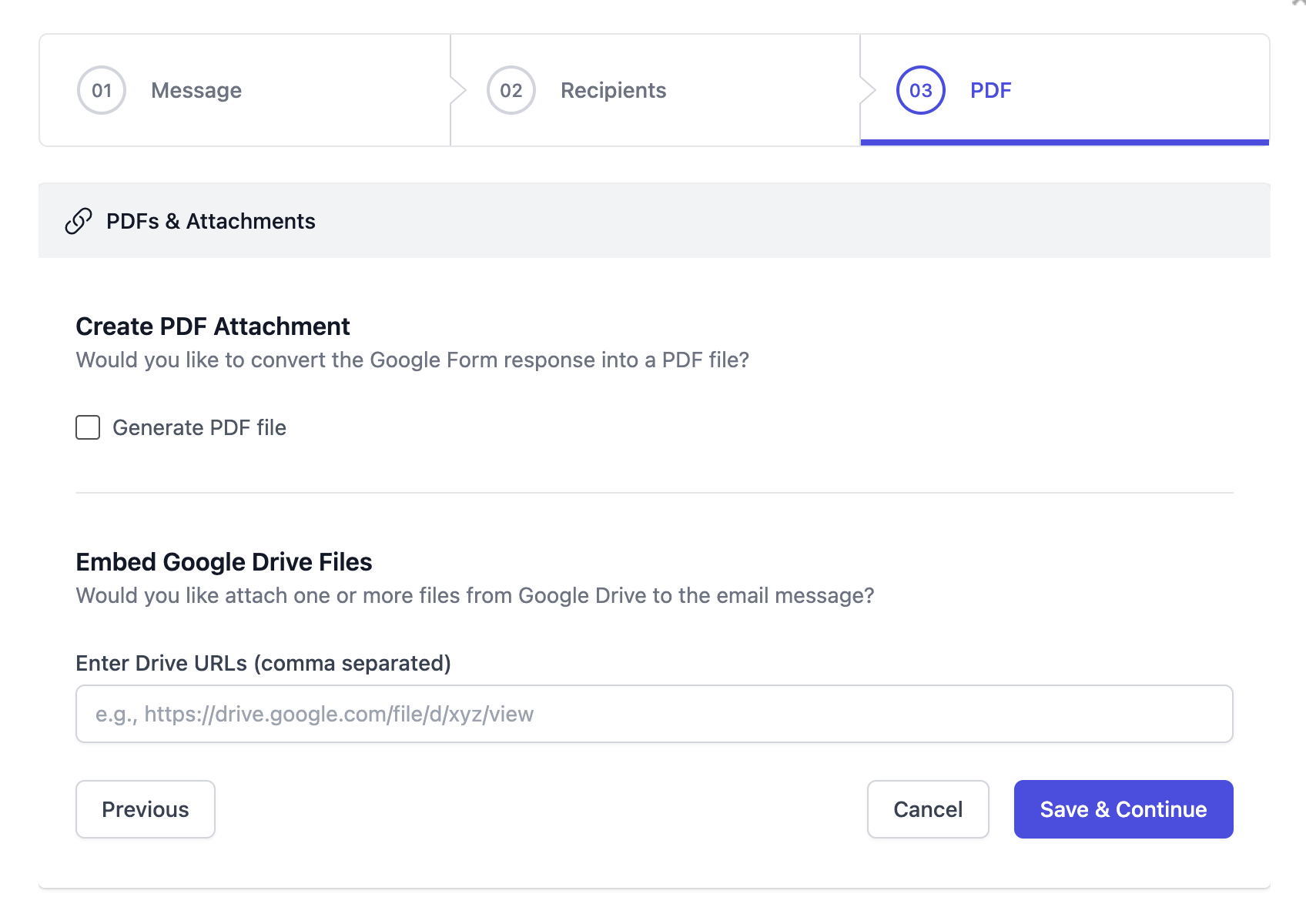 Google Forms Notification - Recipients configuration and webhook integration options